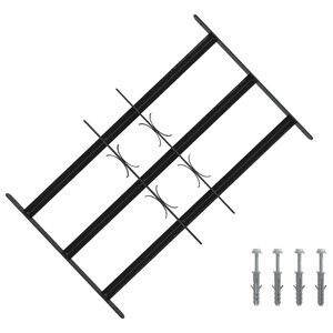 vidaXL Sikkerhedsrist til vinduer med 3 tv&aelig;rst&aelig;nger 3 pcs 43-74 cm
