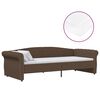 vidaXL daybed med madras og USB 90x200 cm stof brun