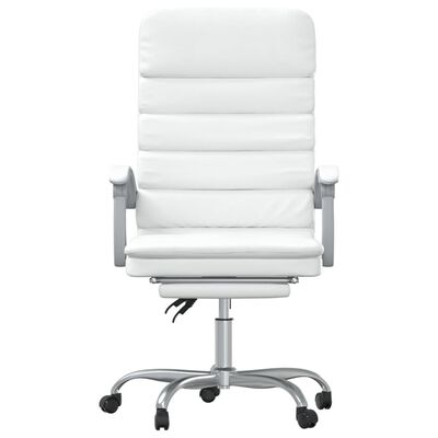vidaXL kontorstol med massagefunktion kunstlæder hvid