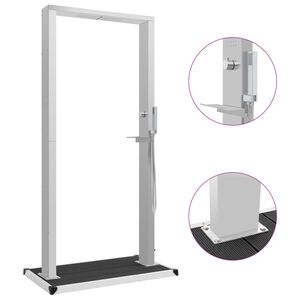 vidaXL udend&oslash;rsbruser med bakke WPC rustfrit st&aring;l