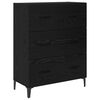 vidaXL Highboard med skuffe Sort eg 69,5 x 34 x 180 cm Konstrueret tr&aelig;