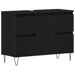 vidaXL Badev&aelig;relsesskabsunder Sort eg 80 x 33 x 60 cm Konstrueret tr&aelig;