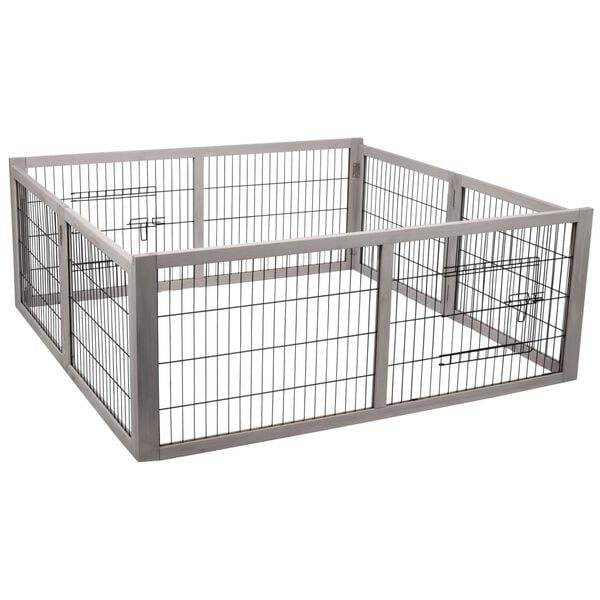 FLAMINGO sammenfoldeligt kaninbur med 2 døre Mel 116x112x45 cm