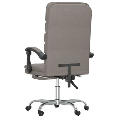 vidaXL kontorstol med massagefunktion stof gråbrun