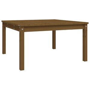 vidaXL havebord 82,5x82,5x45 cm massivt fyrretr&aelig; gyldenbrun