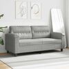 vidaXL 2-personers sofa 140 cm mikrofiberstof lysegr&aring;