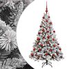 vidaXL Kunstig juletr&aelig; med kugler 120 cm 150 LED'er Varm hvid