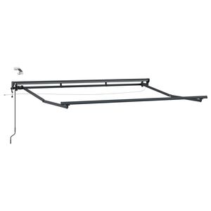 vidaXL Elektrisk Markisedugramme med LED Antracit 2,5 x 2 m Aluminium