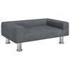vidaXL hundeseng 70x45x26,5 cm velour m&oslash;rkegr&aring;