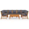 vidaXL loungesæt til haven 9 dele med hynde massivt akacietræ