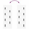 vidaXL Vægmonteret Jakkeholder Hvid 30 x 1,5 x 80 cm Konstrueret træ