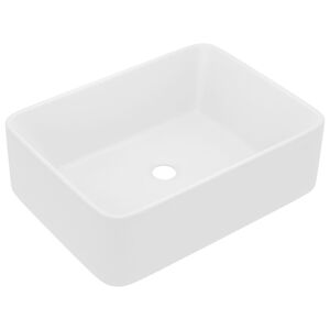 vidaXL luksush&aring;ndvask 41x30x12 cm keramik mat hvid
