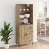 vidaXL Highboard Artisan Egetr&aelig; 69,5 x 34 x 180 cm Konstrueret tr&aelig;
