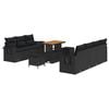 vidaXL Havesofa S&aelig;t 10 stk. 7-Antal s&aelig;der Sort polyrattan