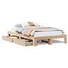 vidaXL sengeramme uden madras 120x190 cm massivt fyrretr&aelig;