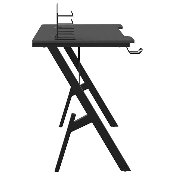 vidaXL gamerbord 90x60x75 cm Y-formede ben sort