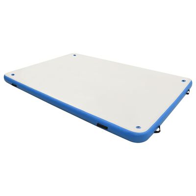 vidaXL oppustelig platform 300x200x15 cm blå og hvid