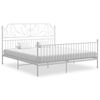vidaXL sengestel 200x200 cm metal hvid