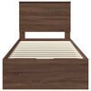 vidaXL Sengestel med skuffe Brun eg 90 x 200 cm Ingeni&oslash;rtr&aelig;