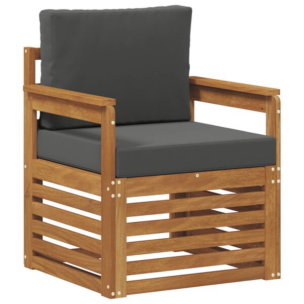 vidaXL Udend&oslash;rs sofagruppe med pude Naturfarvet 71 x 63 x 73 cm