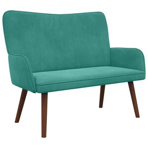 vidaXL 2-personers sofa Turkis 115 x 61 x 87 cm Fl&oslash;jl