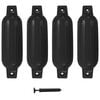 vidaXL b&aring;dfendere til b&aring;d 4 stk. 41x11,5 cm PVC sort