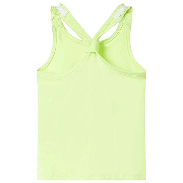 Tanktop til b&oslash;rn str. 140 neongul