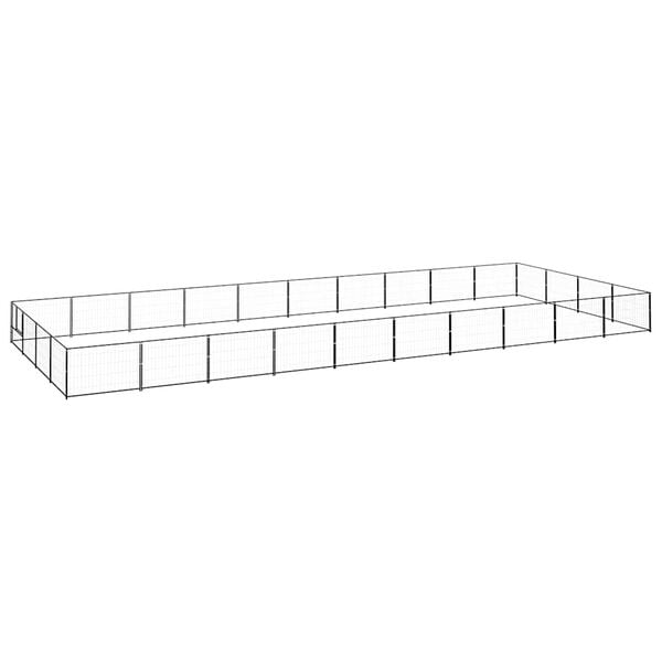 vidaXL hundel&oslash;beg&aring;rd 40 m&sup2; st&aring;l sort