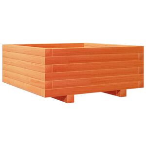 vidaXL plantekasse 60x60x26,5 cm massivt fyrretr&aelig; gyldenbrun