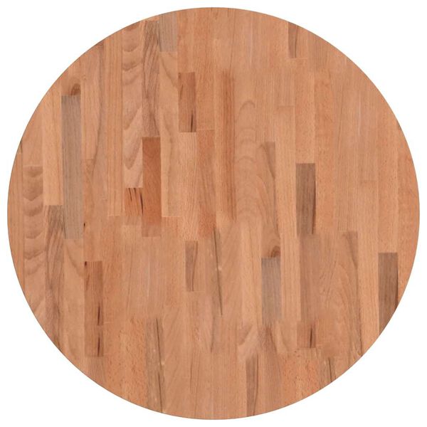 vidaXL bordplade &Oslash;70x2,5 cm rund massivt b&oslash;getr&aelig;