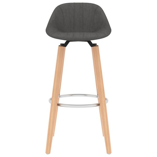 vidaXL barstole 2 stk. stof m&oslash;rkegr&aring;