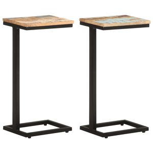 vidaXL sideborde 2 stk. 31,5x24,5x64,5 cm massivt genbrugstr&aelig;