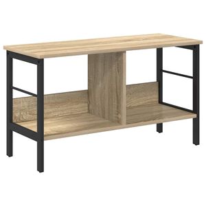vidaXL Bogreol 2 niveauer 82 x 32 x 47 cm Konstrueret tr&aelig; Sonoma eg