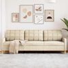 vidaXL 3-personers sofa 210 cm stof cremefarvet