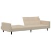 vidaXL 2-personers sovesofa mikrofiberstof cremefarvet