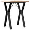 vidaXL spisebord 60x60x75,5 cm Y-stel massivt fyrretr&aelig; og st&aring;l