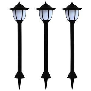 vidaXL LED-solcellelamper 3 stk. sort