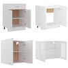 vidaXL 4-delt køkkenskabssæt "Lyon" hvidt konstrueret træ
