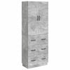 vidaXL Skab S&aelig;t 2 pcs Betongr&aring; 66 x 34,5 x 87 cm Konstrueret tr&aelig;
