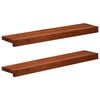 vidaXL Vindueskarme 2 stk. Brun 70 x 15 x 2 cm Solid b&oslash;g