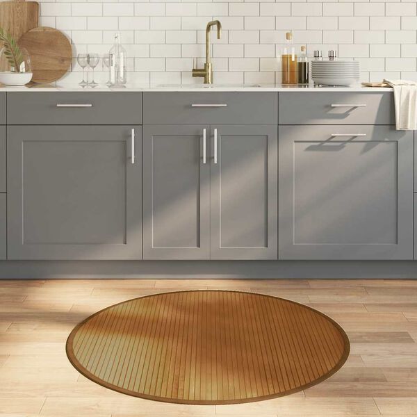 vidaXL gulvt&aelig;ppe 100 cm bambus brun