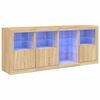 vidaXL sk&aelig;nk med LED-lys 164x37x67 cm sonoma-eg