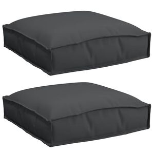 vidaXL Pude 2 stk. Oxford stof Sort 40 x 40 x 8 cm