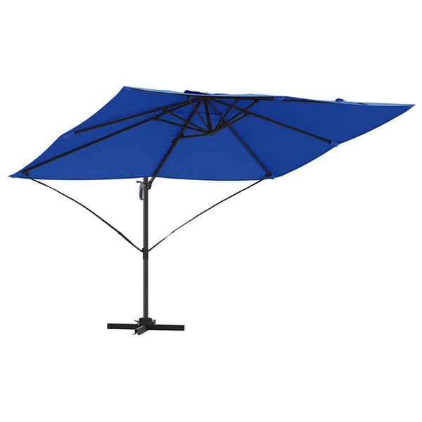 vidaXL Kantilever Roma Parasol Blå og Sort 352 x 251 x 260 cm