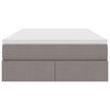 vidaXL Seng med opbevaring og madras Gr&aring;brun 120 x 190 cm Polyester