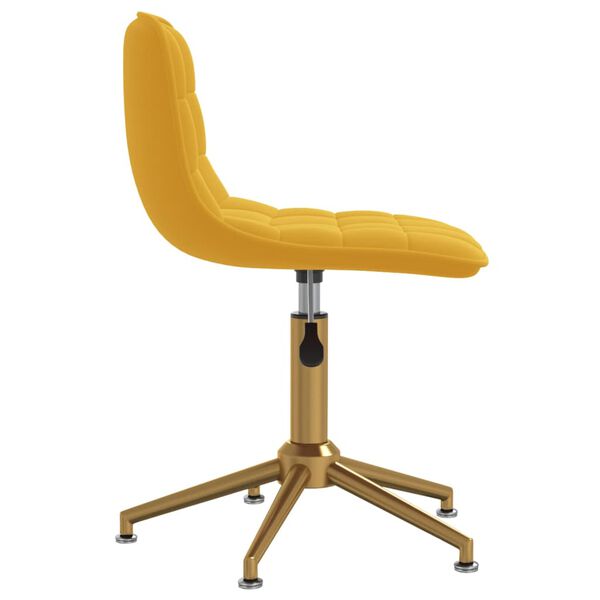 vidaXL drejelige spisebordsstole 4 stk. fl&oslash;jl sennepsgul