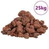 vidaXL vulkanske sten 25 kg 1-2 cm r&oslash;d