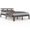 vidaXL sengeramme 150x200 cm King Size massivt fyrretr&aelig; gr&aring;