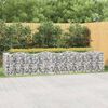 vidaXL buet gabion-h&oslash;jbed 400x100x100 cm galvaniseret jern