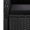 vidaXL spisebordss&aelig;t til haven 9 dele med hynder polyrattan sort
